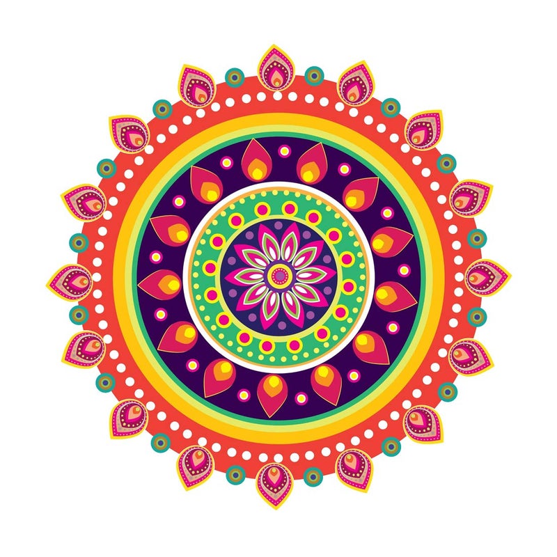 Rangoli Vinyl Wall Sticker Self-Adhesive Wall Decor for Home, Office, Bedroom, and Living Room Décor Easy to Apply & Peel. Parent 2, Design-11 - Image 4