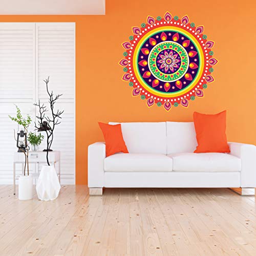 Rangoli Vinyl Wall Sticker Self-Adhesive Wall Decor for Home, Office, Bedroom, and Living Room Décor Easy to Apply & Peel. Parent 2, Design-11 - Image 3