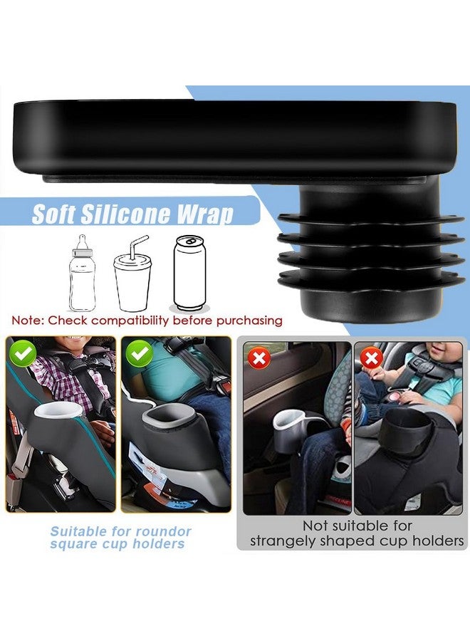 Elfzone Car Seat Cup Tray - Silicone Travel Tray for Car Seat with Expandable Base for Fruit, Toys, Books Fits Most Cup Holders - Image 4