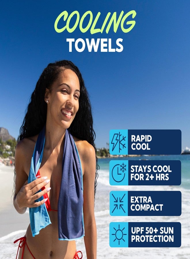 Sun Ninja Cooling Towels for Neck and Face, Instant Cold Towel for Hot Yoga, Sports, Gym and Golf, Microfiber Cooling Cloth - 3 Pack - Image 2