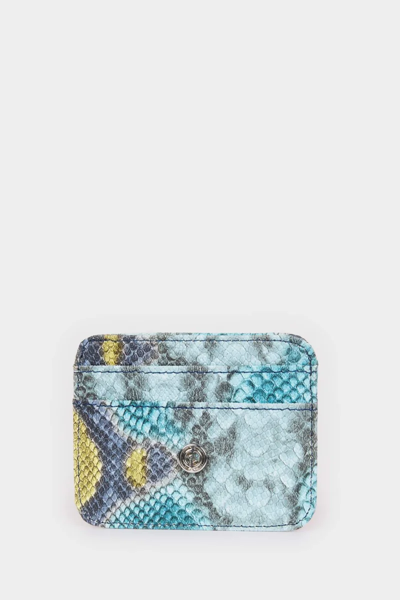 Woman Animal Print Faux Leather Wallets