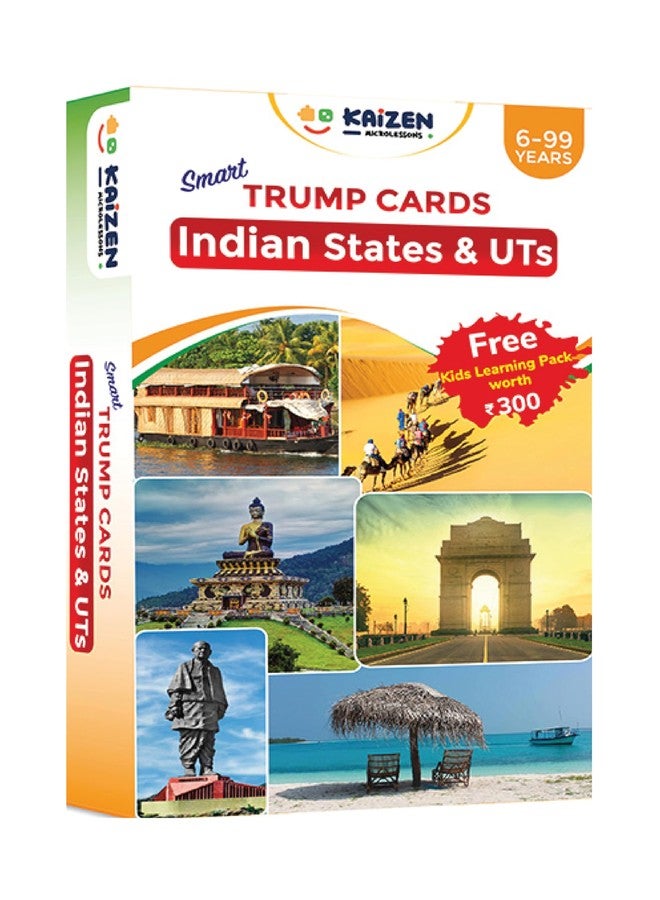 Kaizen MicroLessons Kid Dedicated Deck Card Games (Trumps: Indian States) - Image 1
