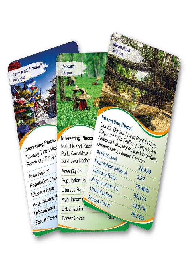Kaizen MicroLessons Kid Dedicated Deck Card Games (Trumps: Indian States) - Image 2
