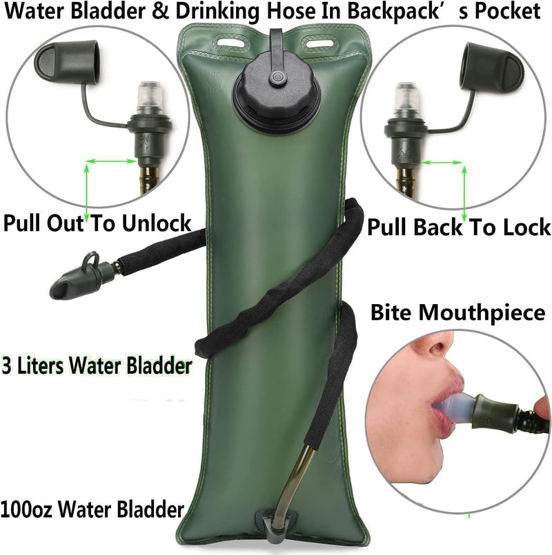 ATBP Tactical Water Hydration Pack Military 3L Water Bladder Carrier Backpack Leakproof for Running Jogging Cycling Hiking - Image 4