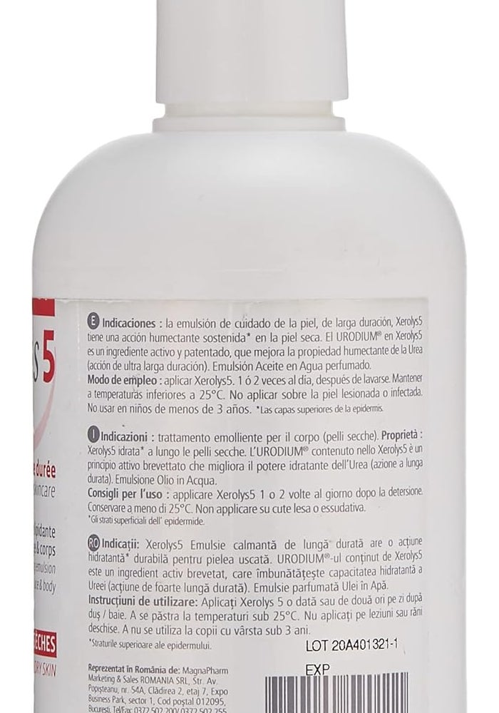 LYSASKIN Xerolys 5 Moisturizing Cream 200ml – Urea 5% Hydrating Lotion for Dry Skin on Face & Body, Fragrance-Free Daily Skincare for Sensitive Skin - Image 2