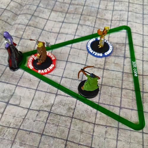 Futhark Area of Effect Spell Templates Set of 16  Acrylic AOE Damage Marker for DND and Other RPG