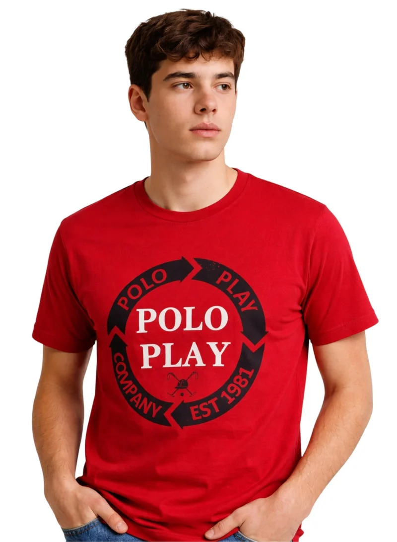 Polo Play Men’s Graphic and Small Embroidery T-Shirt-2 pack