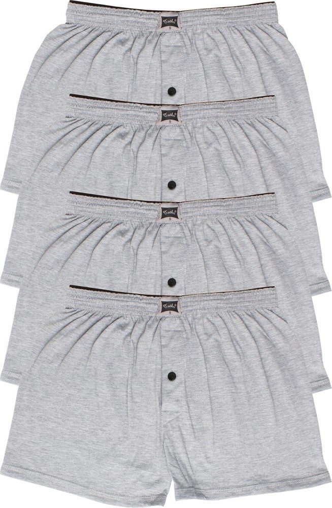 Tutku 4-Piece Men's Combed Cotton Towel Waist Flat Boxer Abani Classic Gray 