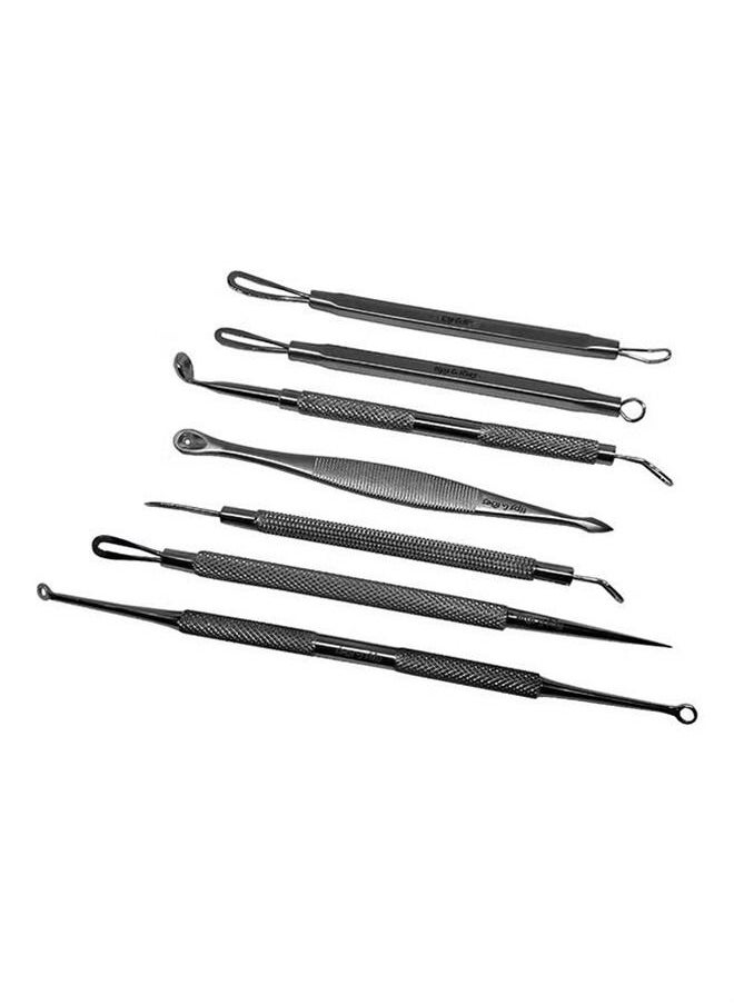 Tips & Toes 7-Piece Blackhead Remover Pimple Popper Tool Kit Silver  - Image 3