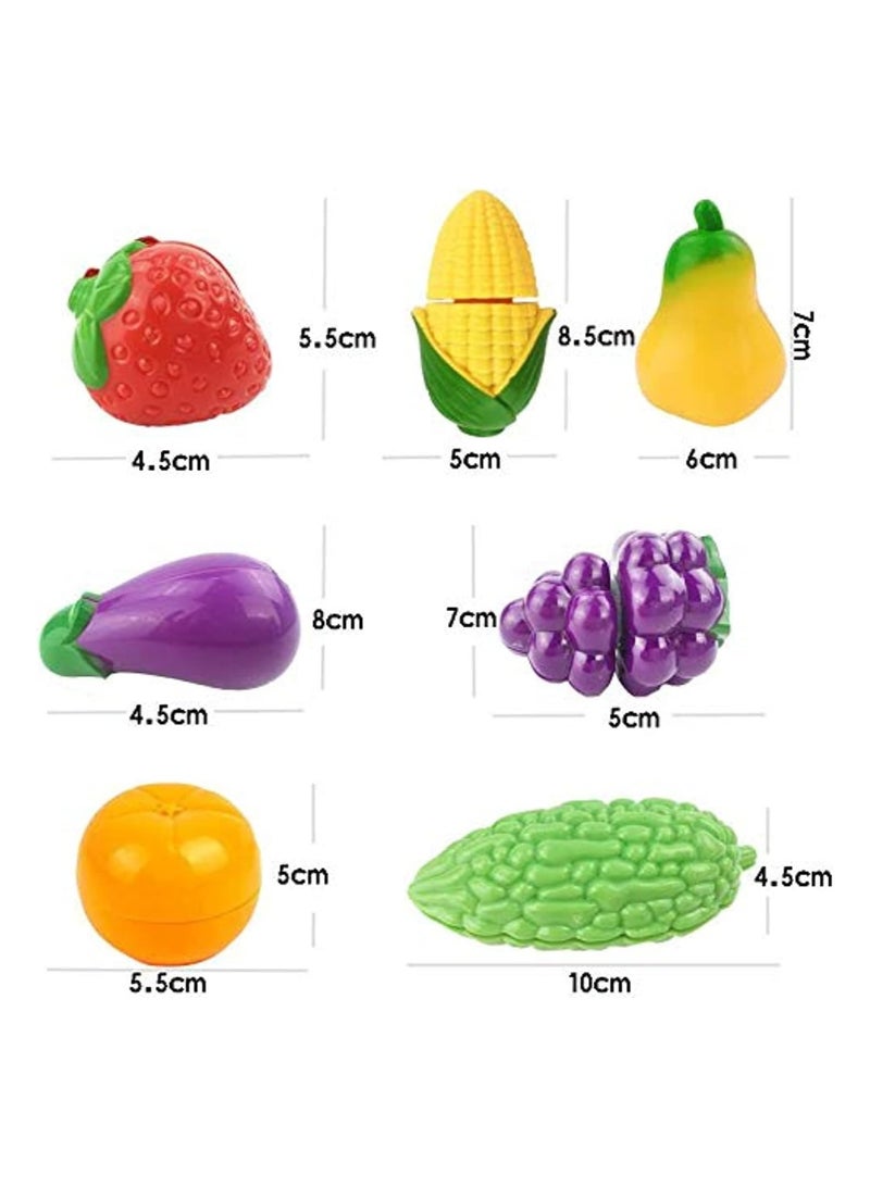 Cool Baby 16Pcs/Set Vegetables Fruit Baby Kitchen Toy Set For Kids Early Learning & Education Food Cutting Classic Toys - Image 3