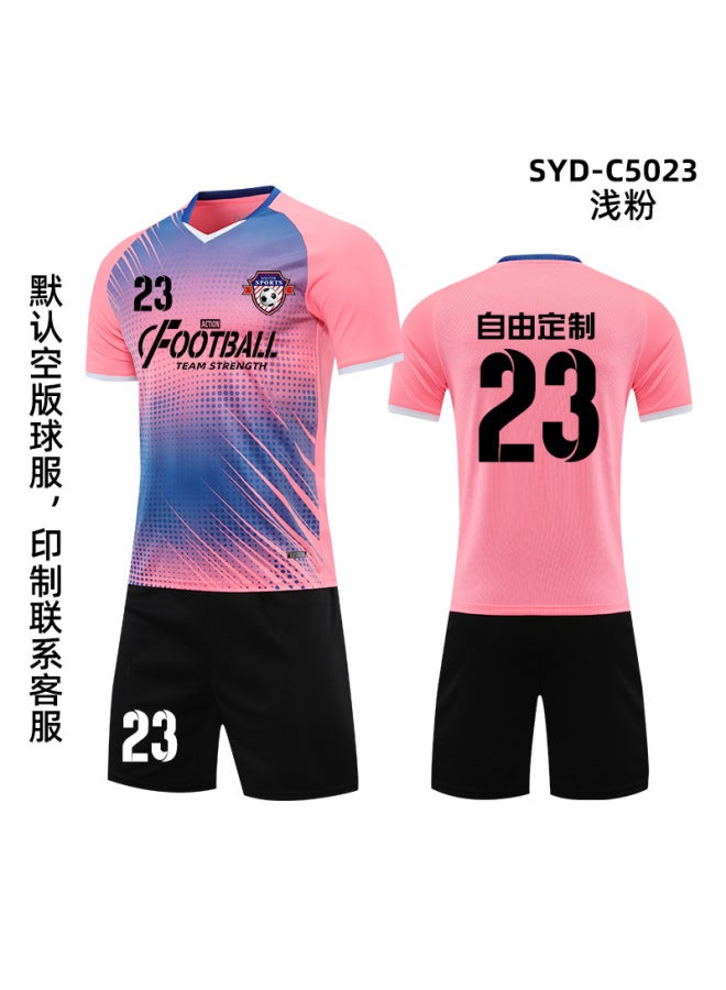 C5023 Light Powder Short Sleeve Football Jersey - Image 1