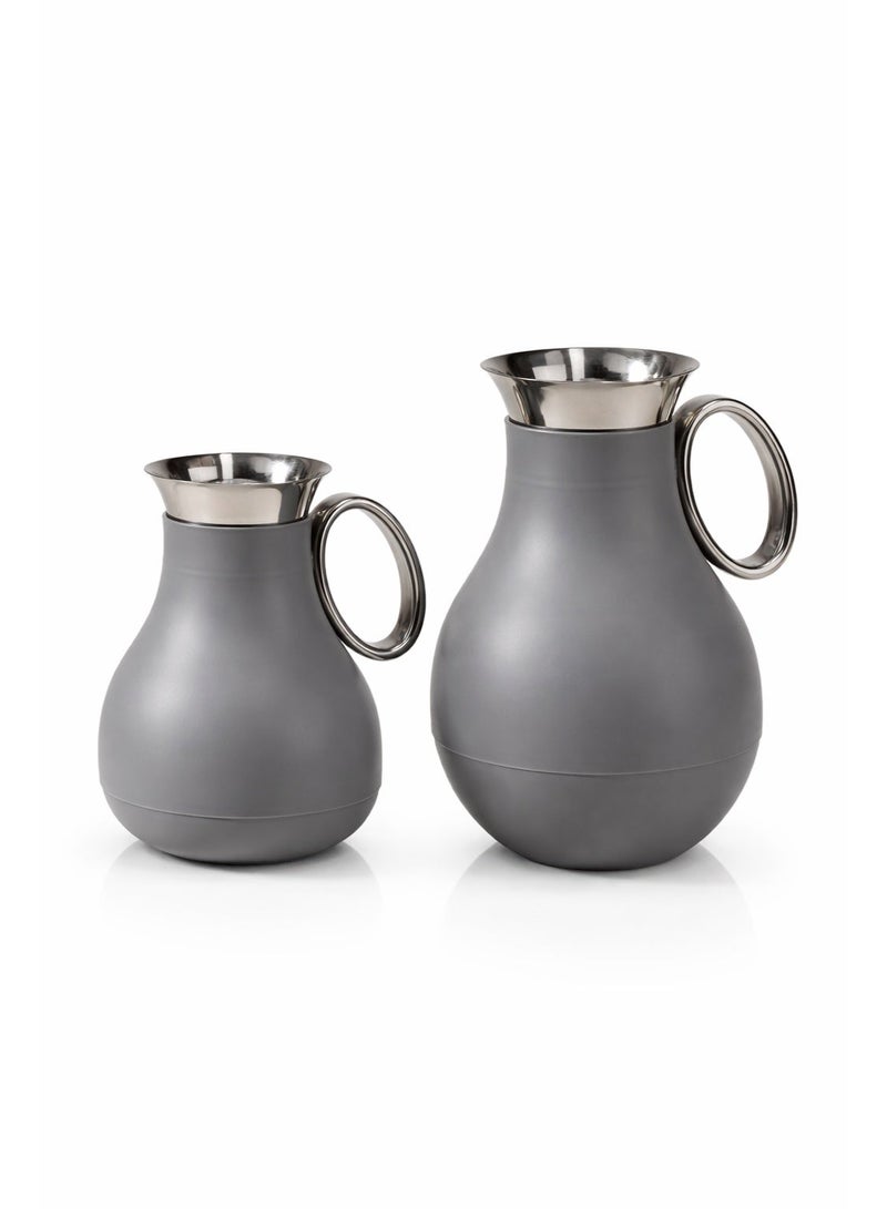 Raz طقم ترمس قهوة وشاي عربي – ترمس فاخر ناعم الملمس بحافة من الفولاذ المقاوم للصدأ للقهوة والشاي - Image 4