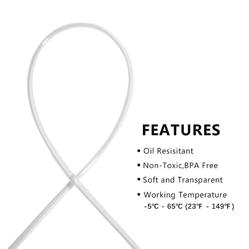 QuQuyi PVC Vinyl Tubing Lightweight Grade Plastic Tube, 1"ID X 1-1/4"OD Low Pressure Clear Vinyl Tube Hose BPA Free, 3.28FT - Image 4