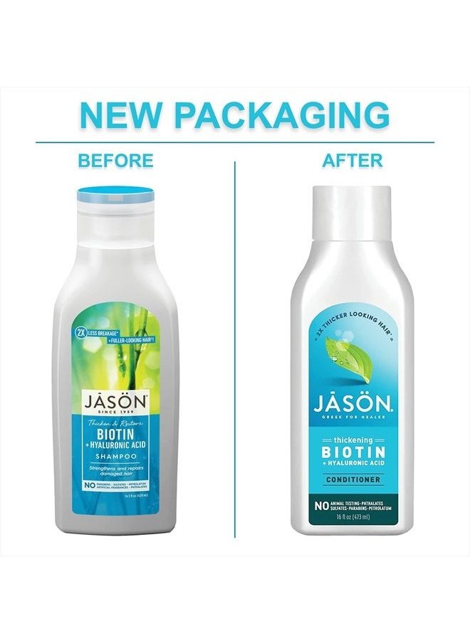 Jason Jason Conditioner, Thicken & Restore Biotin and Hyaluronic Acid, 16 Oz  - Image 2