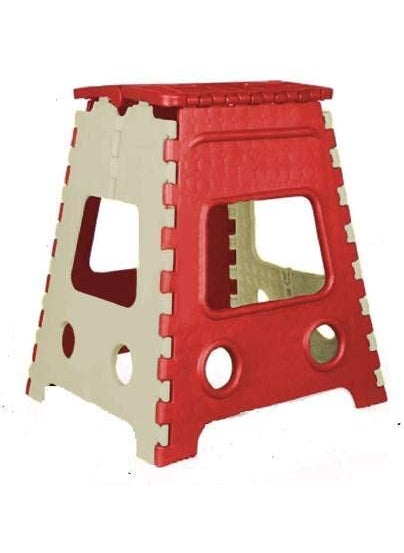 HOME CRAF HOME CRAF 18 Inch Folding Step Stool Plastic Large Practical Random Color Perfect for Kitchen Bathroom Garden More Holds Up to 150 KG 
