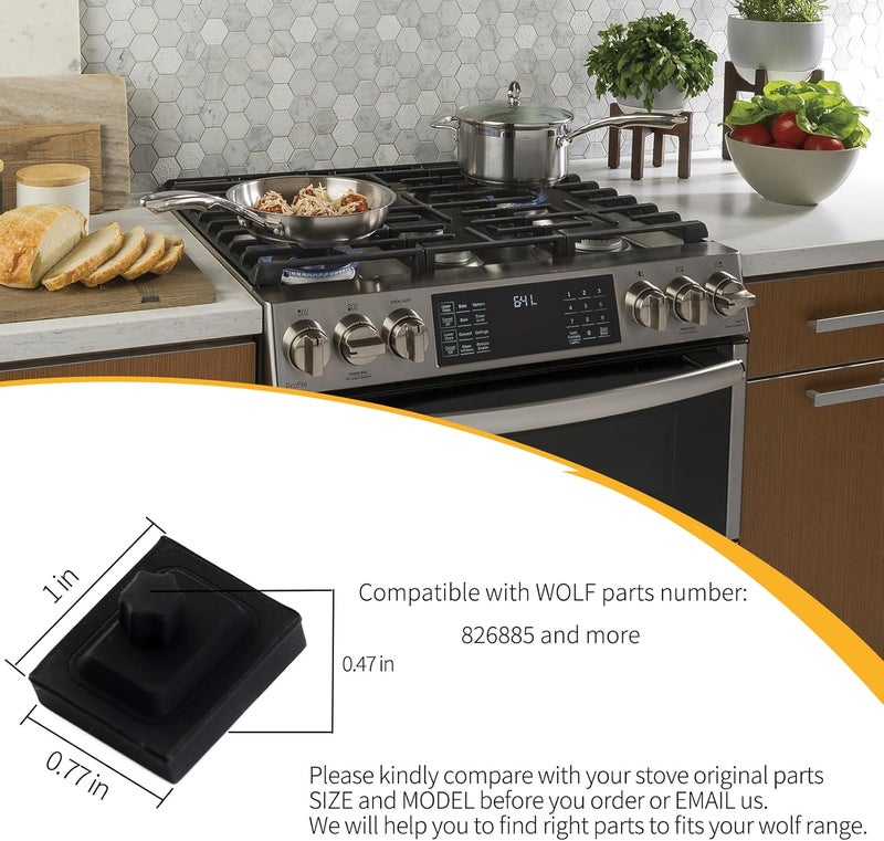 Allstare 826885 Grate Rubber Feet for Wolf CG Series Gas Cooktop Range Burner Grate Pad Rubber Support Bumpers Also Fit Other Brand Stove 4 Packs Economical upgraded quality - Image 3