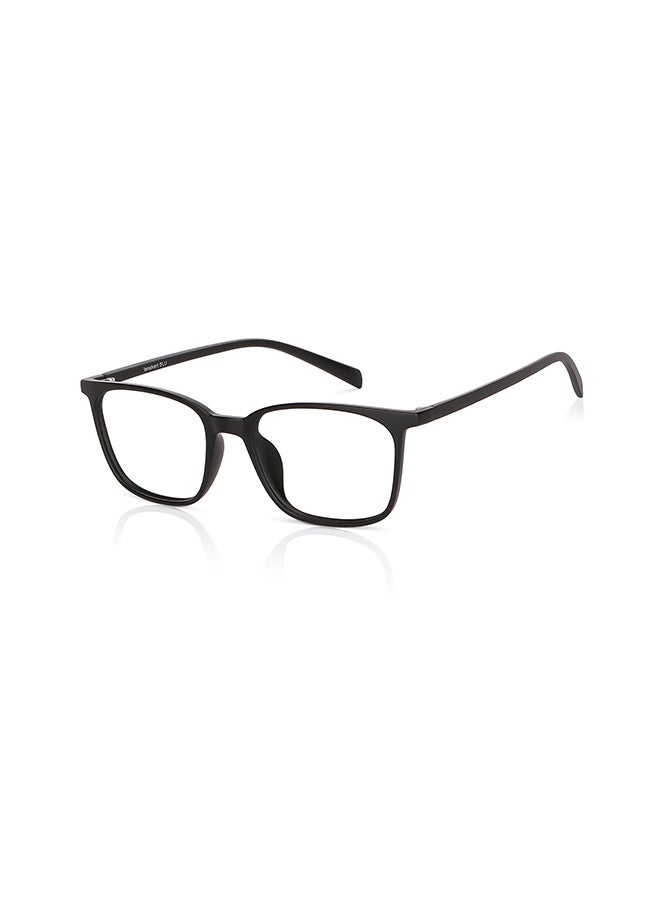 لينسكارت بلو نظارة طبية زيرو باور للكمبيوتر بإطار كامل الحواف شكل مربع وعدسات بلوكات ضد اللمعان - مقاس 51 مم - أسود - طراز LB E13526 للجنسين - Image 1
