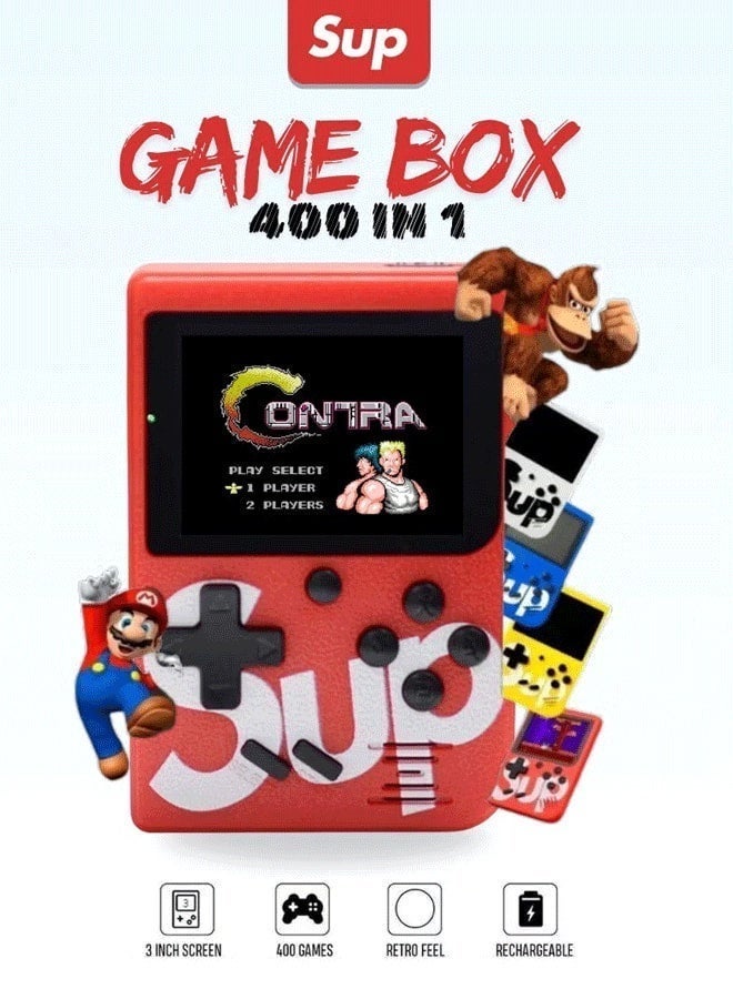 ساب جهاز ألعاب لوح التجديف الكلاسيكي المحمول مع 400 لعبة كلاسيكية مدمجة، وشاشة LCD مقاس 3.5 بوصة، ويدعم ألعاب اللاعبين الاثنين والاتصال بالتلفزيون، مما يوفر متعة كلاسيكية للاعبين من جميع الأعمار (أسود). - Image 1