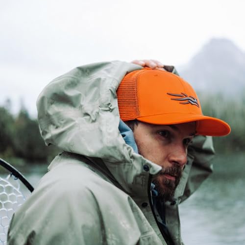 SITKA Trucker Hat - Adjustable Outdoor Snap Back Hat for Men, Blaze Orange, One Size Fits All - Image 4