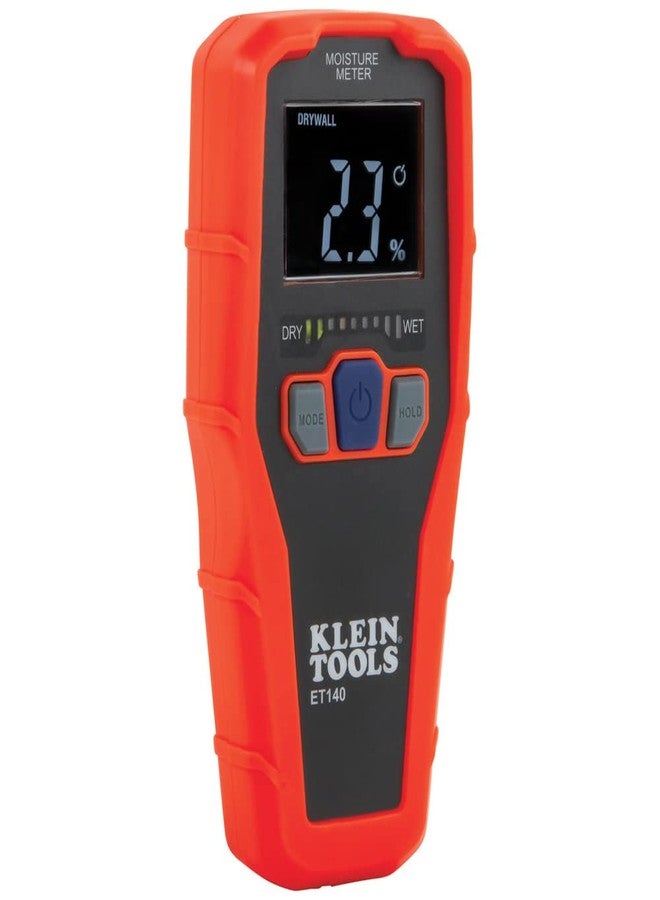 Klein Tools ET140 Pinless Moisture Meter for Non-Destructive Moisture Detection in Drywall, Wood, and Masonry; Detects up to 3/4-Inch Below Surface - Image 1