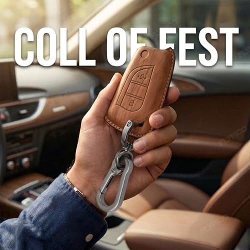 Coll of Fest Car Key Cover Compatible with Toyota Innova Crysta and corrola altis 2-Button Smart Key (Metal Silicone) - Image 4