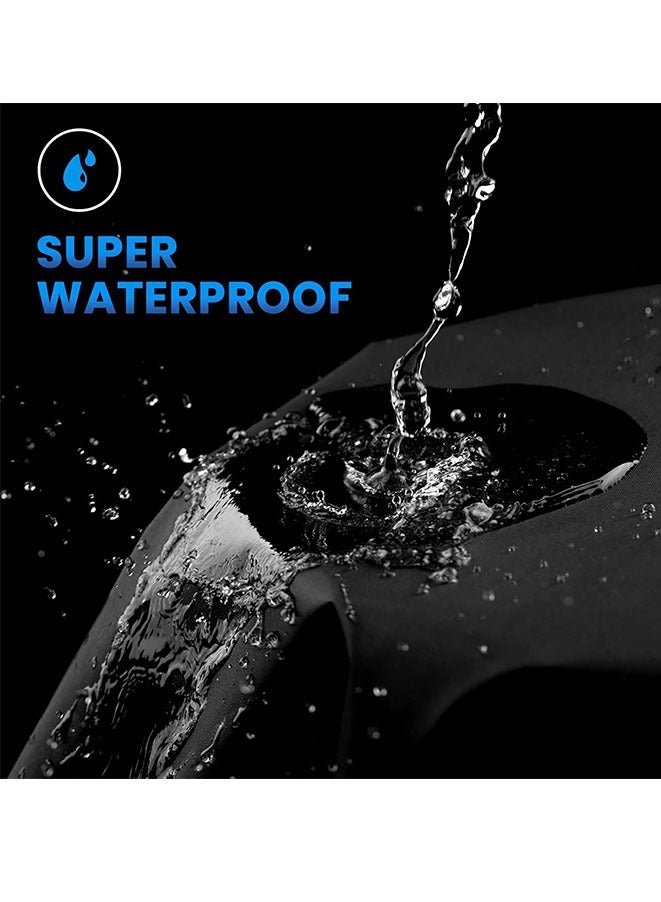 Muyixin غطاء دراجة نارية مقاوم للماء، غطاء دراجة نارية 190T مقاوم للماء في الهواء الطلق لجميع الفصول، حماية من المطر والثلج والأشعة فوق البنفسجية مع ثقوب للقفل - Image 3