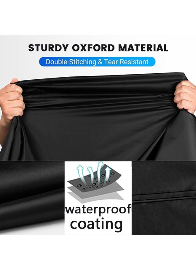 Muyixin غطاء دراجة نارية مقاوم للماء، غطاء دراجة نارية 190T مقاوم للماء في الهواء الطلق لجميع الفصول، حماية من المطر والثلج والأشعة فوق البنفسجية مع ثقوب للقفل - Image 4