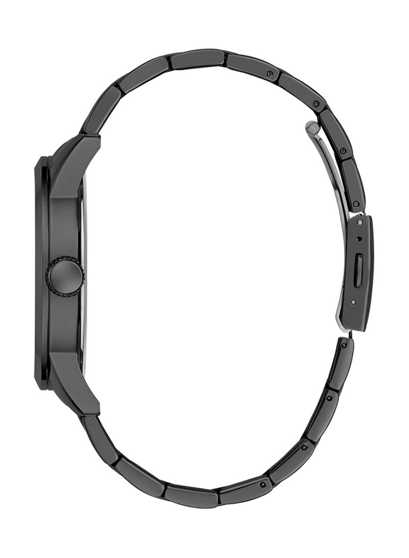 GUESS Badge Men’s Black Dial Quartz Analog Stainless Steel Watch GW0782G2 - 44mm - Image 3