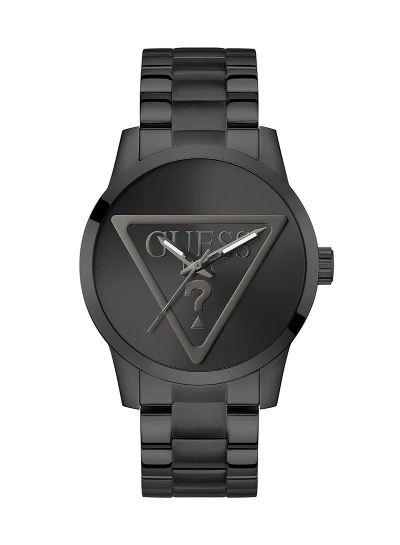GUESS Badge Men’s Black Dial Quartz Analog Stainless Steel Watch GW0782G2 - 44mm - Image 1