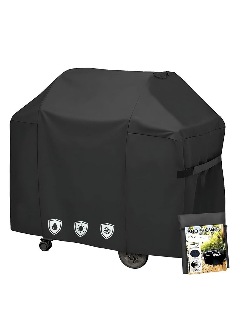 Dominy Grill Cover,Barbecue Charcoal Grill Cover with Adjustable Strap, Anti-UV Gas Burner Heavy Duty Smoker Oven Protection Cover Dust-proof Waterproof 65 Inch Polyester BBQ Cover for Camping Picnic Outdoor  - Image 1