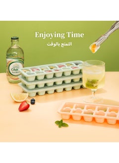 LKTOCAFT 4 Packs Ice Cube Trays for Freezer with Lid, New Pull-out Design, Easy Dump Ice Cube Molds for Baby and Adults, Save Space Ice Cube Maker, 56 Cubes Popsicle Molds  - Image 5