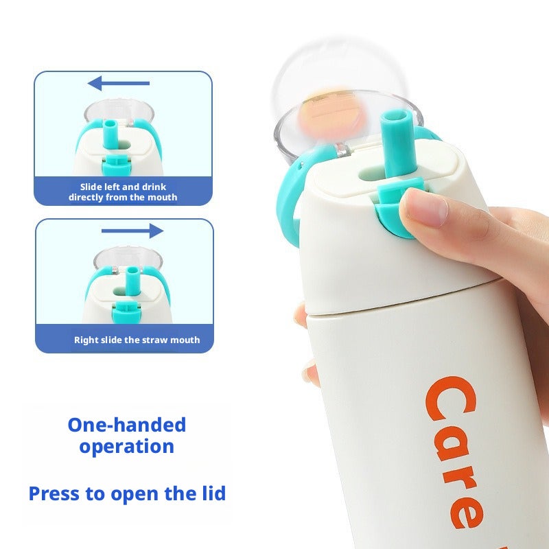 700ml Stainless Steel Portable Tumbler with Straw - Image 4