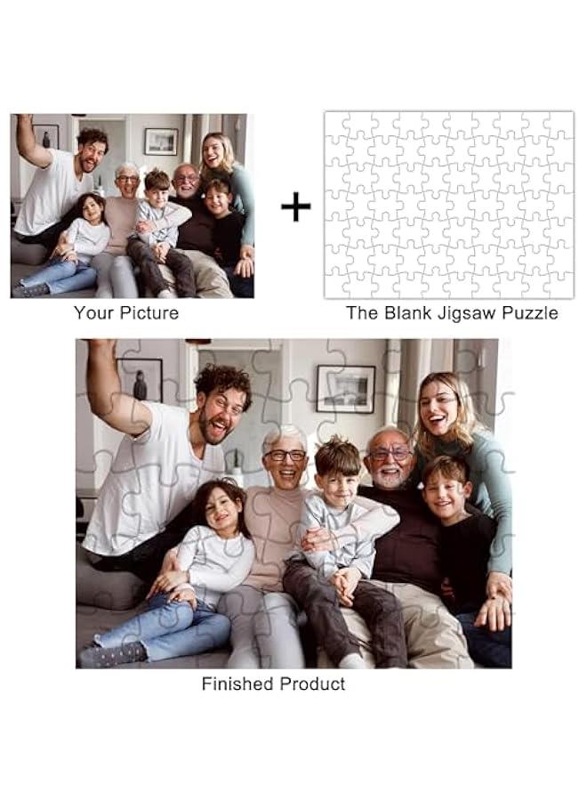 احجية مخصصة من الصور 35/120/200/300/500/1000 قطعة، احجية خشبية مخصصة كهدية للعائلة والزفاف واعياد الميلاد والحيوانات الاليفة (مع صندوق) (35 افقي) - Image 2