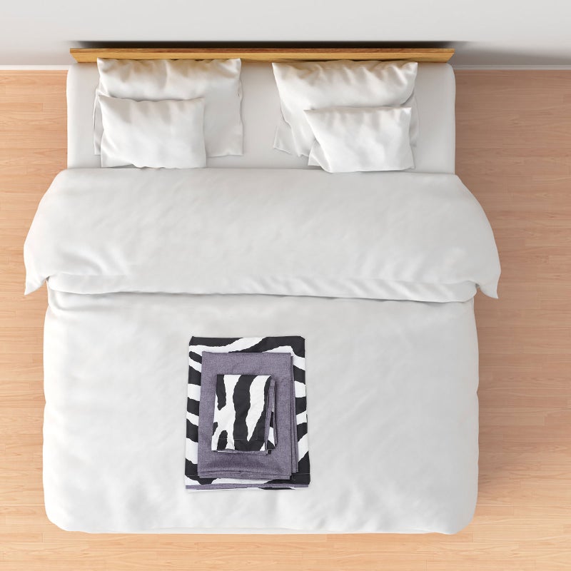2 Sets Household Three-piece Bedding Kit Practical Pillowcase Quilt Cover Kit - Image 2