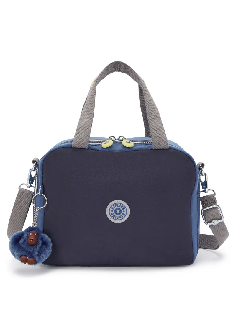 Kipling Miyo Insulated Medium Kids School Lunch Bag with Trolley Sleeve Fantasy Blue Block
