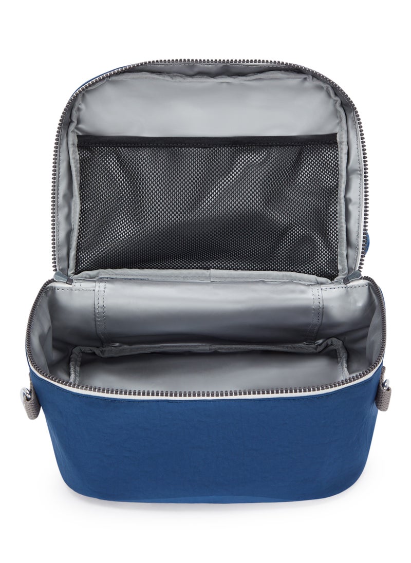 kipling Miyo Insulated Medium Kids School Lunch Bag with Trolley Sleeve Fantasy Blue Block  - Image 3