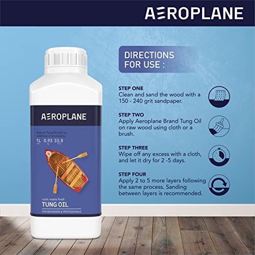 AEROPLANE - Tung Oil - Wood Finishing and Restoration - 100% Pure Tung Oil | 100 ML - Image 4