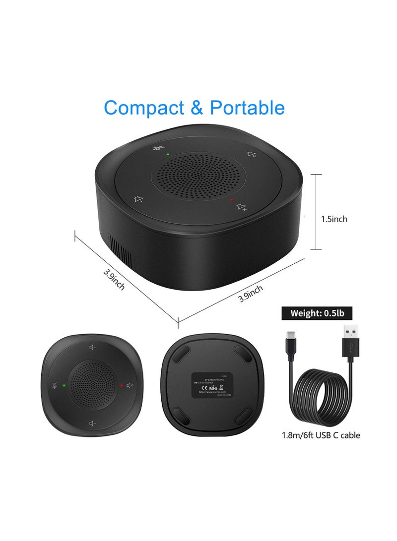 SYOSI Conference Speaker and Microphone, USB Speakerphone Microphone, with 360º Voice Pickup, Touch-Sensor Buttons for Mute/unmute, Streaming, Call Speaker Skype, Webinar, Interview - Image 4