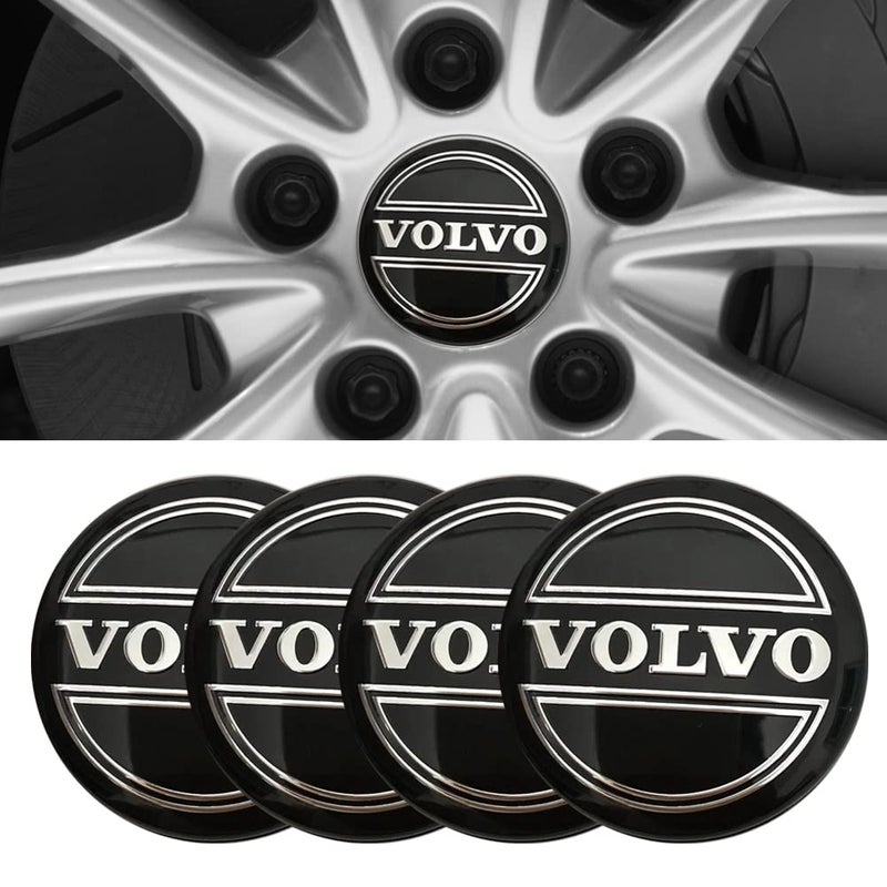 Thcbme 4pcs Wheel Center Caps Sticker for Volvo S90 S60 XC60 XC40 XC90 V40 V60 S60 S80 Aluminium Wheel Center Hub Covers Sticker 56mm22 Silver - Image 3