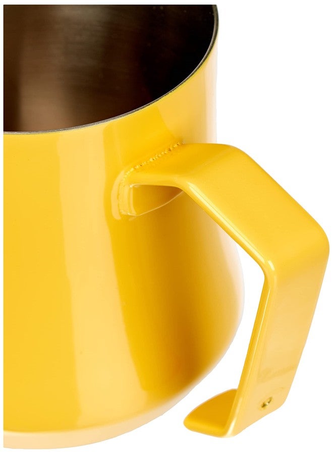 Motta Metallurgica Motta 17 oz Stainless Steel Tulip Milk Frothing Pitcher, Yellow - Image 4