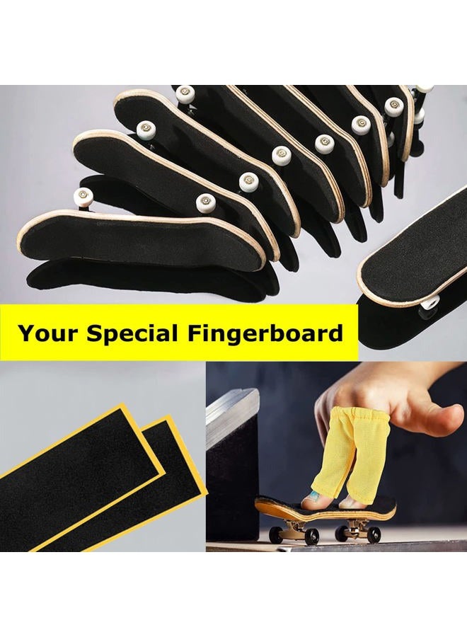 WINDIR 38*110mm Fingerboard Grip Tape Foam,24PCS Fingerboard Grip Tape ,Professional Black Wooden Fingerboard Foam Grip Tape with 1 Finger Pant(24) - Image 5