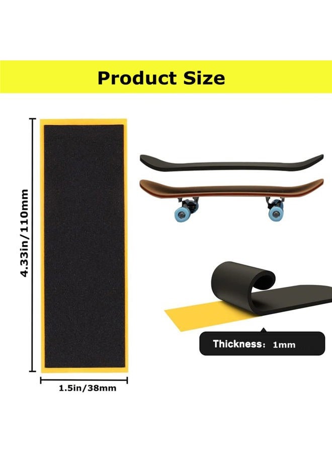 WINDIR 38*110mm Fingerboard Grip Tape Foam,24PCS Fingerboard Grip Tape ,Professional Black Wooden Fingerboard Foam Grip Tape with 1 Finger Pant(24) - Image 2