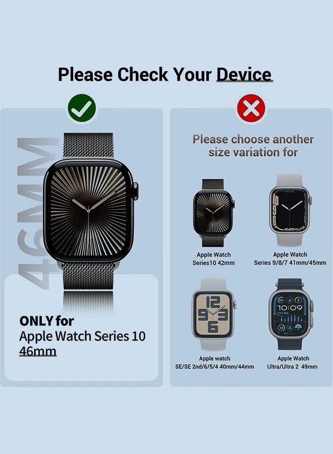 Beauenty (3 Pack) Case Compatible with Apple Watch Series 10-46mm, Built-in Thin HD Tempered Glass Screen Protector Overall Cover Replacement for iwatch S10 2024 - Image 5