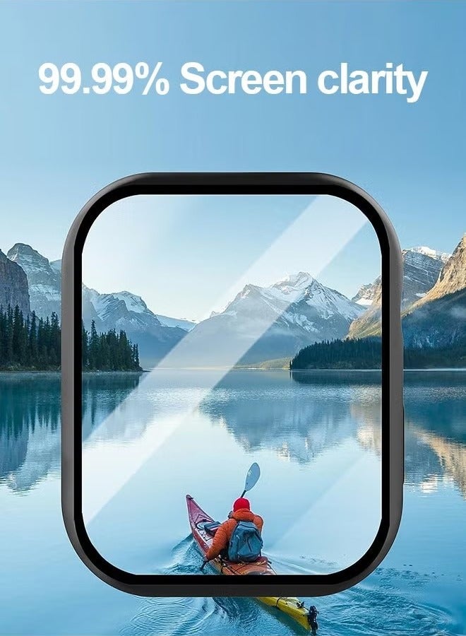 Beauenty (3 Pack) Case Compatible with Apple Watch Series 10-46mm, Built-in Thin HD Tempered Glass Screen Protector Overall Cover Replacement for iwatch S10 2024 - Image 2