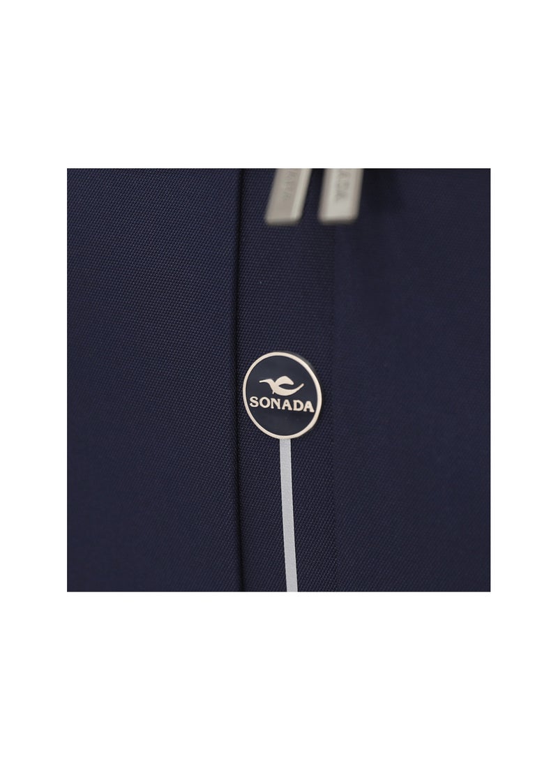 SONADA Softside Luggage Spinner Trolley Bag 3 Pieces Set,Navy (S-20",M-24",L-28") - Image 3