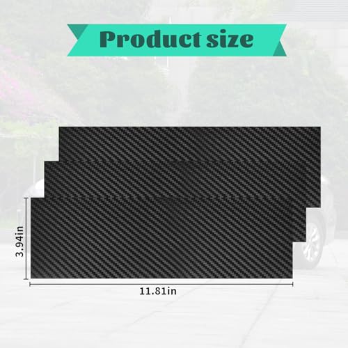 BLAKAYA Compatible with 11.8" x 4" Carbon Fiber Chevy Bowtie Emblem Wrap Kit Logo Overlay Vinyl Wrap with Spatula and Cutter 3Pcs Black - Image 3