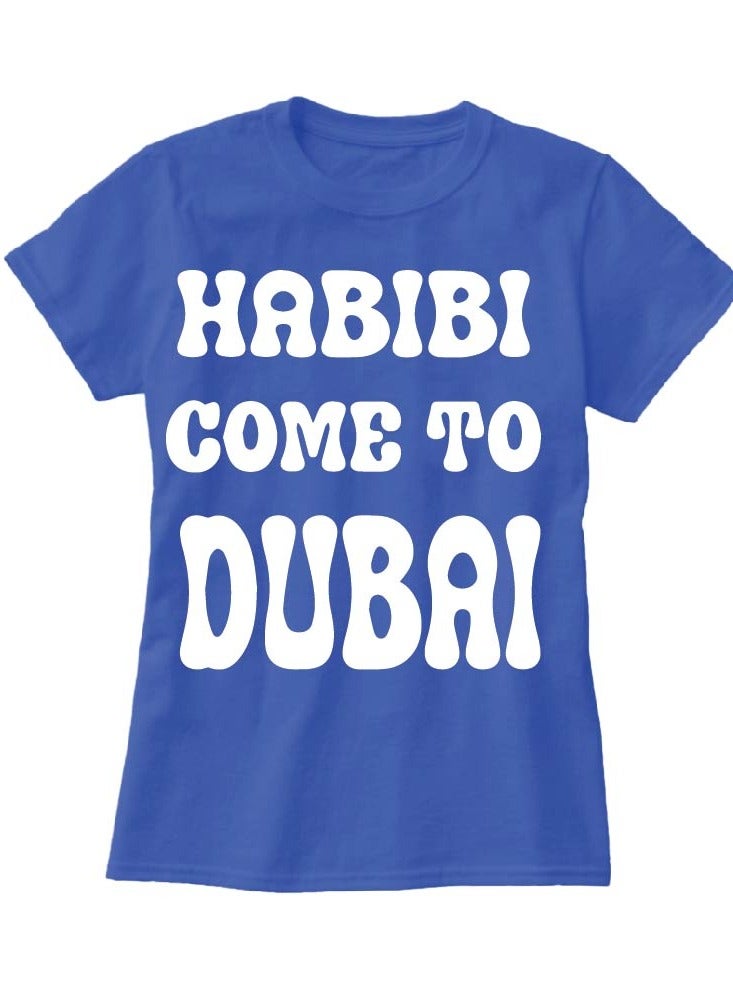 برينت شوب فور مي تي شيرت نسائي مطبوع عليه  - رقبة دائرية وأكمام قصيرة - تي شيرت قطني نسائي - تي شيرت مطبوع - مثالي لتذكار دبي - Image 3