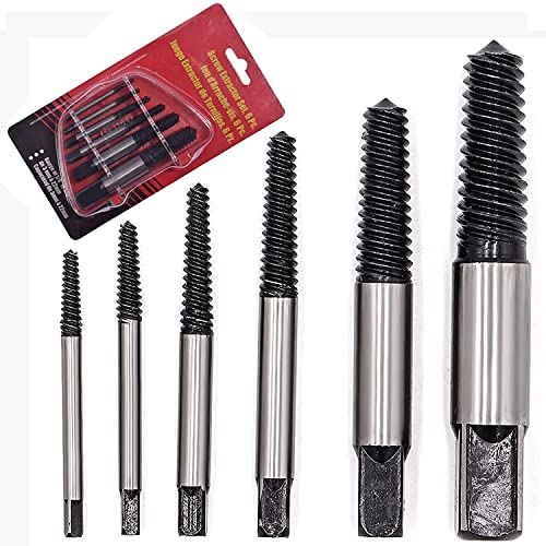 uptodateproducts 6 Pcs Broken Bolt Extractor Kit, Pipe Screw Extractor Set, Damaged Bolt Water Pipe Remover Set for 1/8 to 1 inch Thread Broken Stud, Screw, Bolt Easy Back Out - Image 1