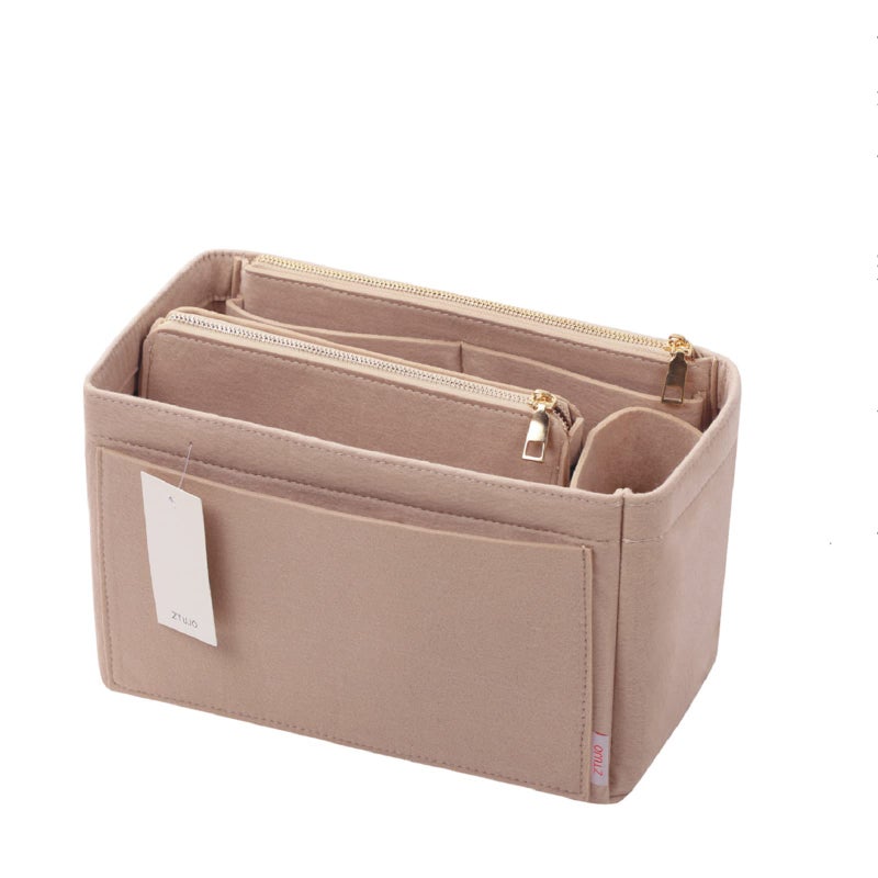 ZTUJO Purse Organizer, Felt Bag Organizer Insert For Speedy, Neverfull, Graceful, Tote, Handbag, Shaper (X-Large, Beige) - Image 1