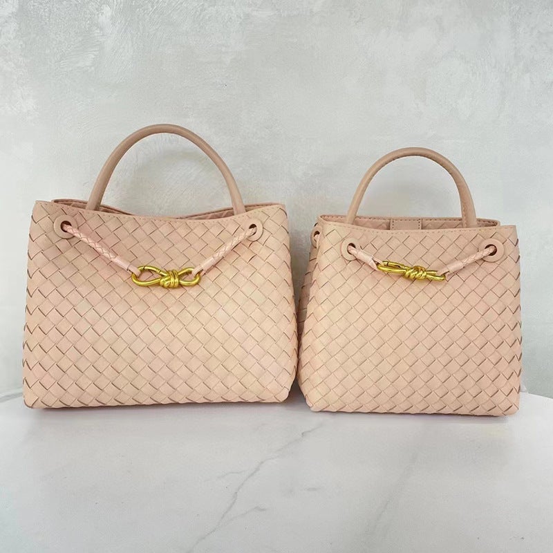 New Leather Handmade Woven Bag Cowhide Handbag Armpit Shoulder Messenger Bag Price - Image 1